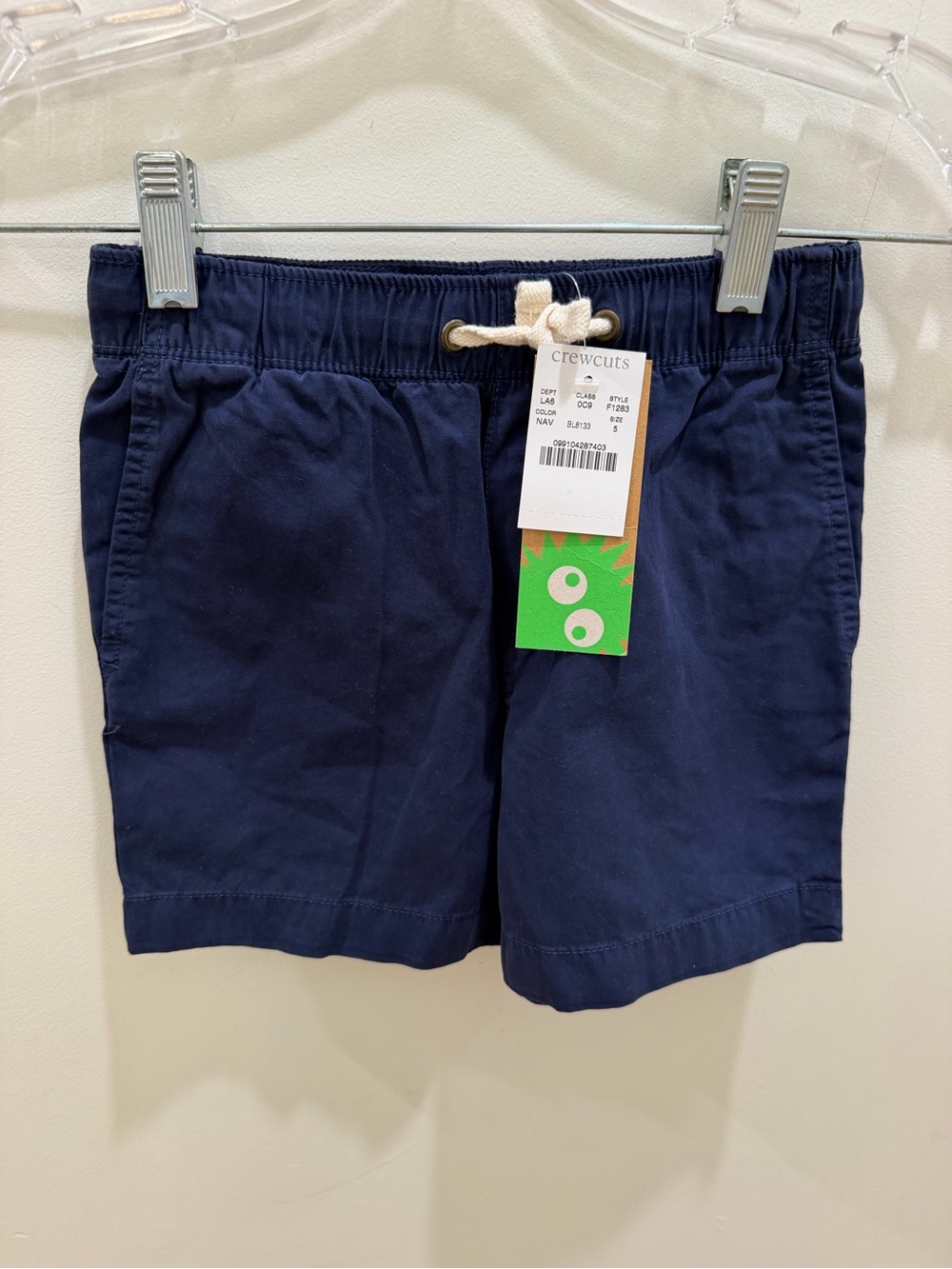 Crewcuts Navy Elastic Waist Drawstring Shorts